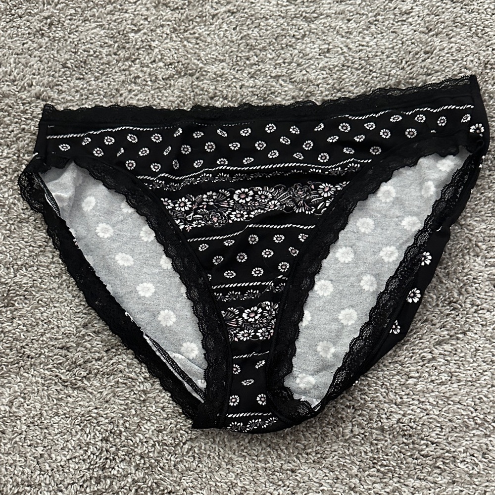 Victoria’s Secret Black Floral High Leg Brief